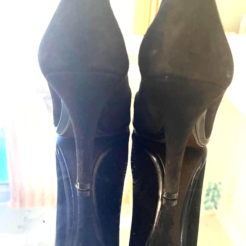 Stuart Weitzman Black Suede Platform 3" Heels Pum… - image 3